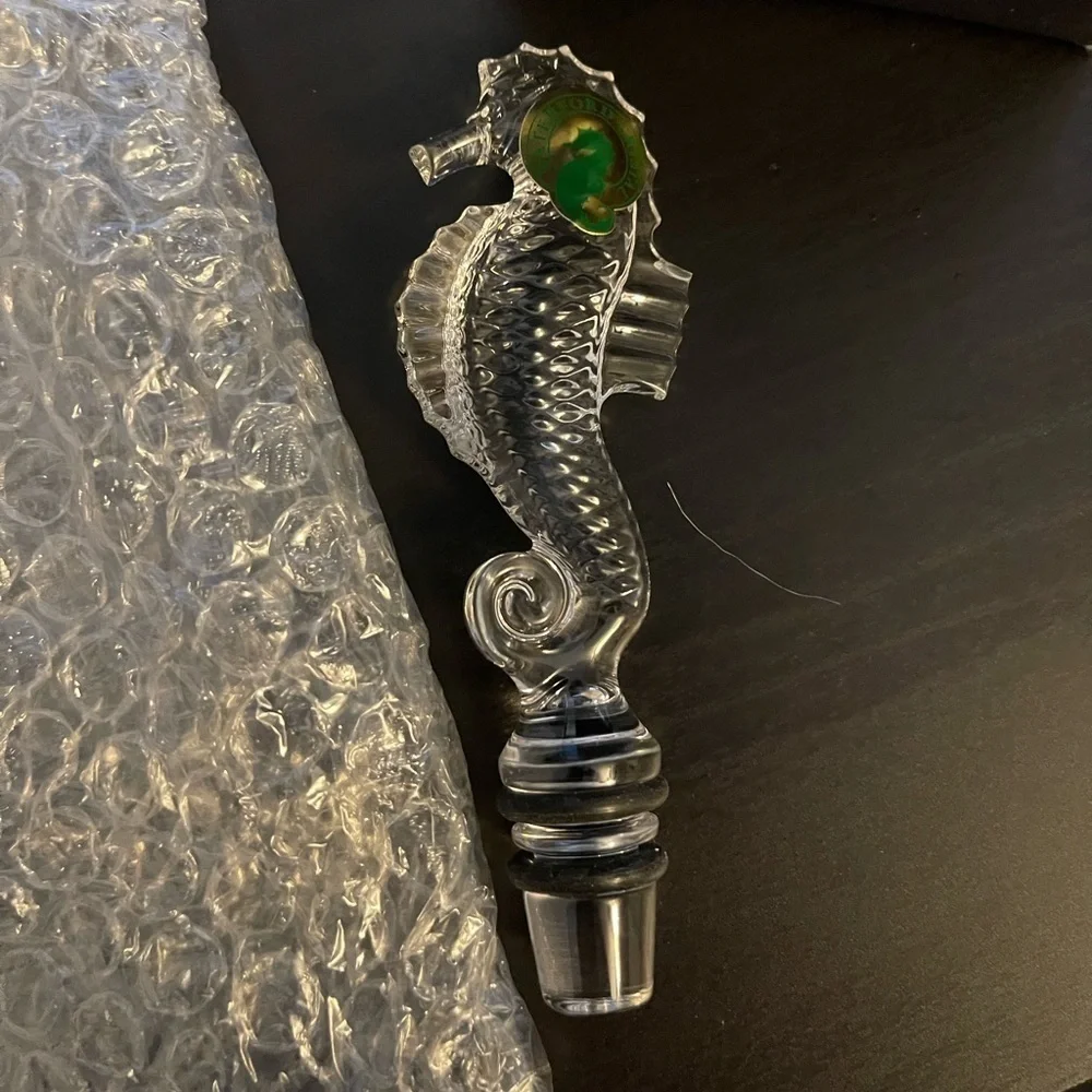Waterford SEAHORSE wine bottle stopper